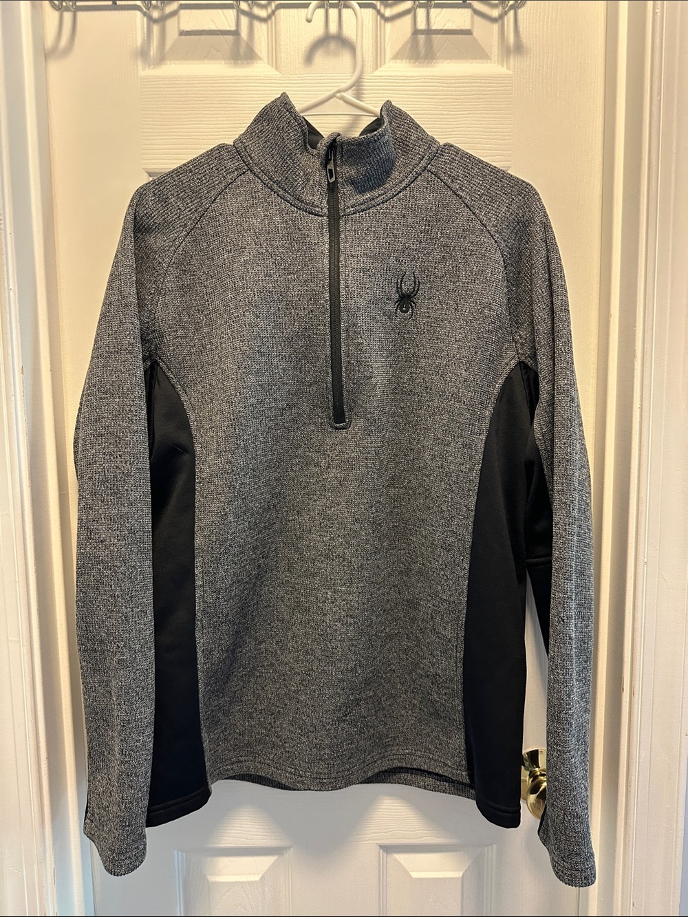 Spyder Men’s Gray and Black Half-Zip Performance Sweater